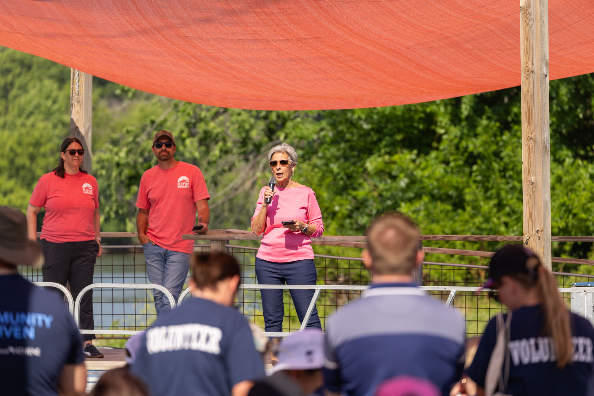ICON members starting speeches for the group